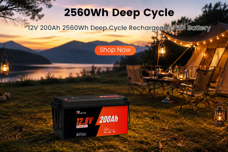 12V 200AH 2560wh deep cycle rechargeable LFP Battery