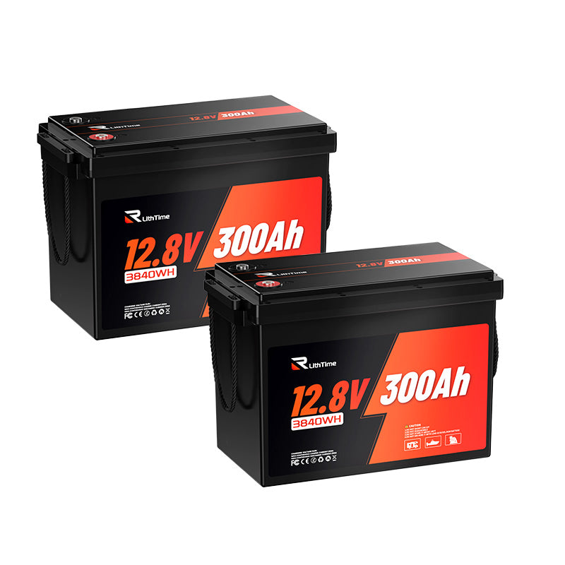 12V 12.8v 300AH RV LiFePO4 Battery 2 Pack